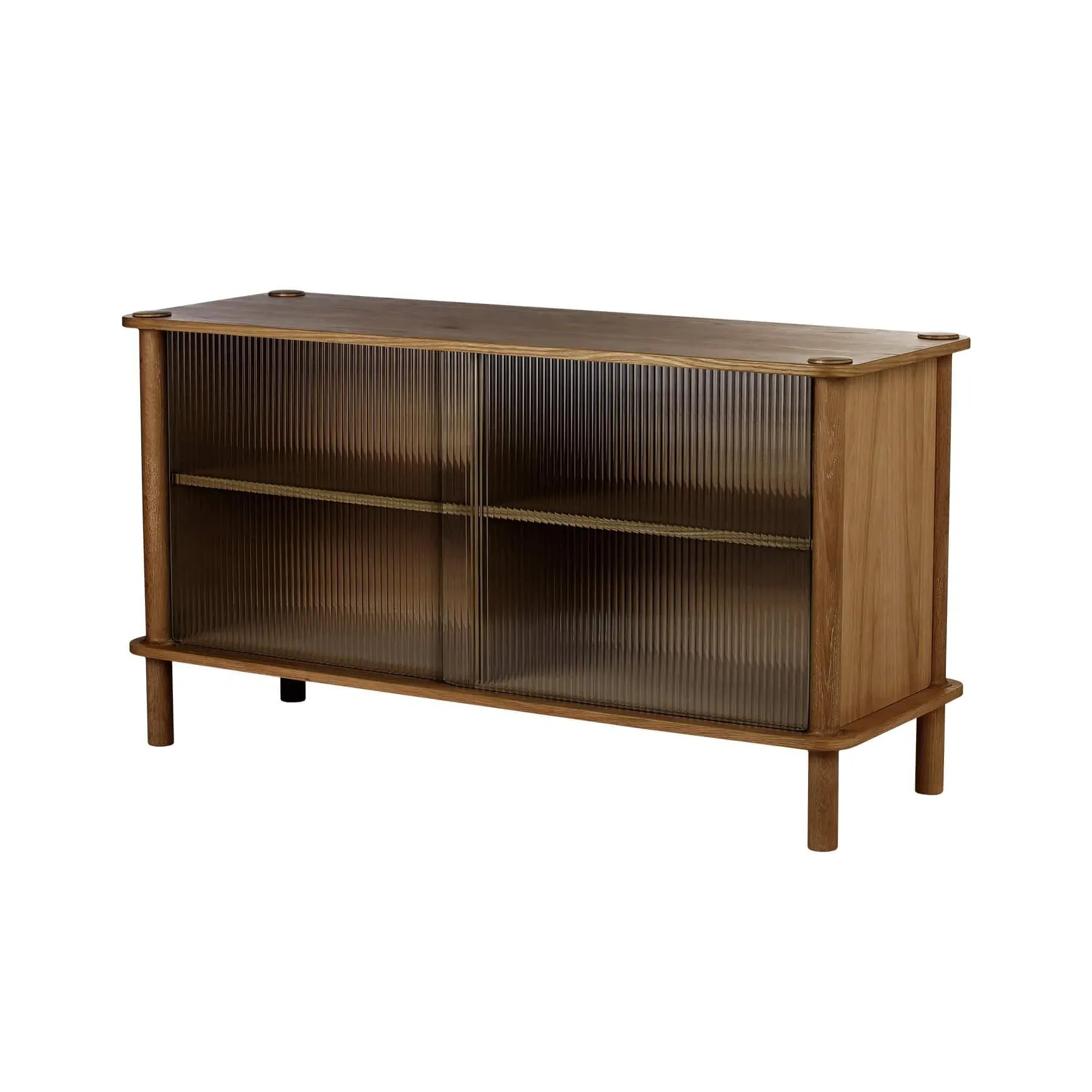 Sideboard with Glass Doors - Dark Oak, Wood