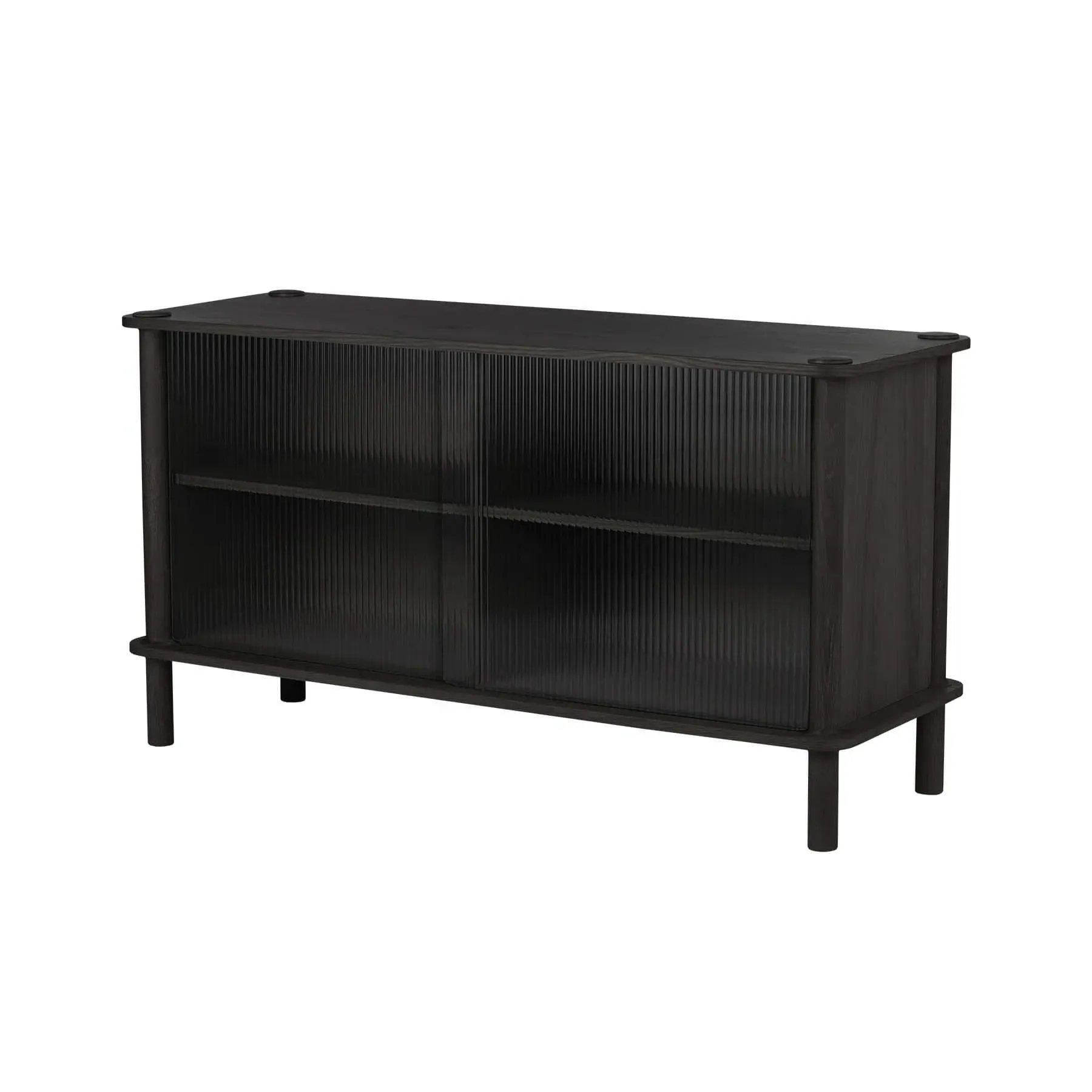 Sideboard with Glass Doors - Oak, Wood