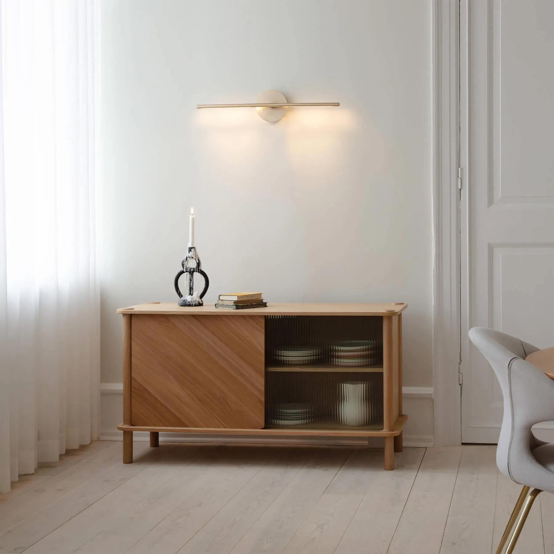Sideboard with Oak Doors - Black Oak, Wood