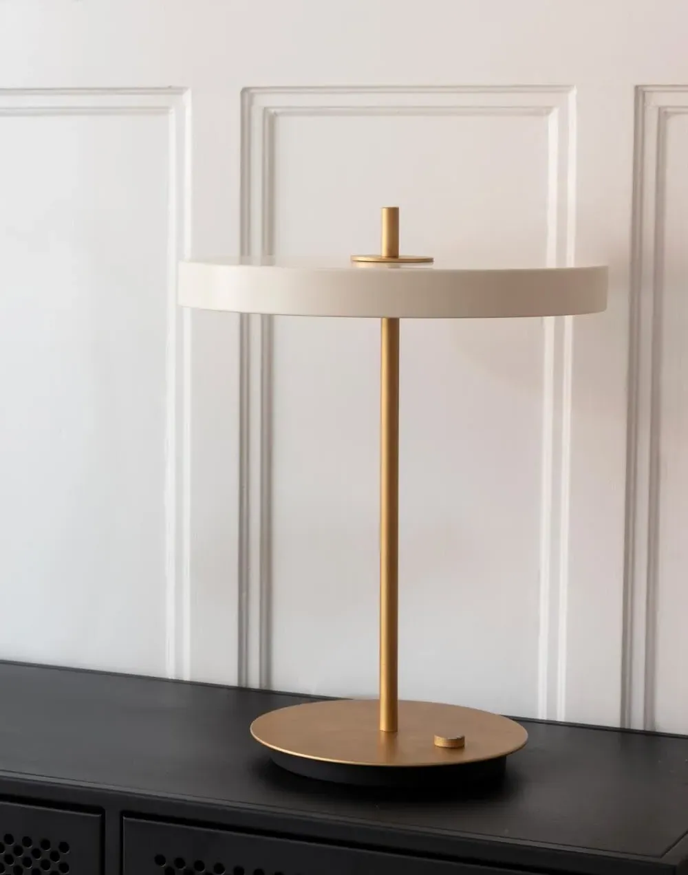 Table Lamp with USB Port - Forest Green, Brass