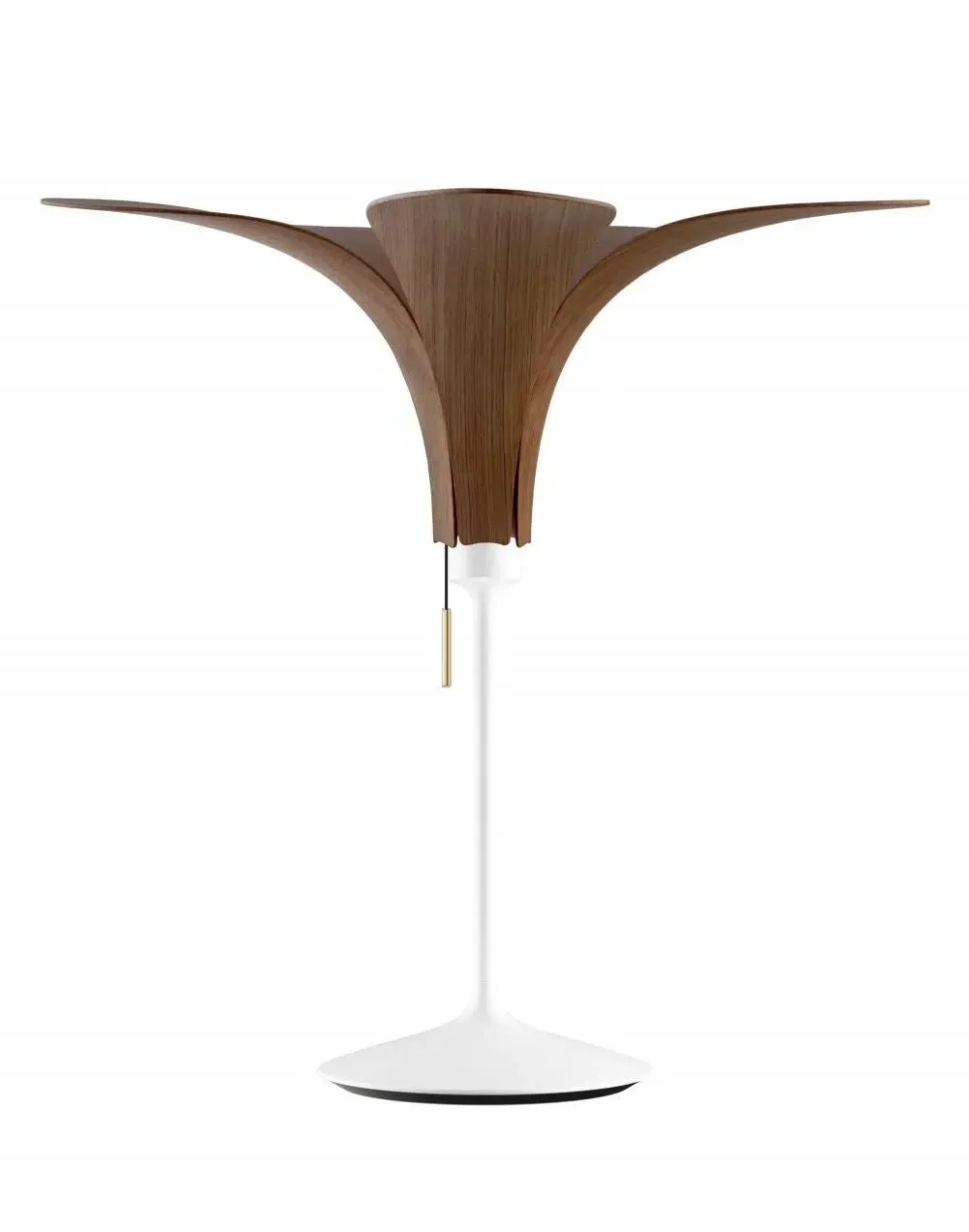 Table Lamp with Wooden Shade - Dark Oak, Wood image