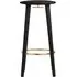 The Socialite Bar Stool with Footrest - Black Oak