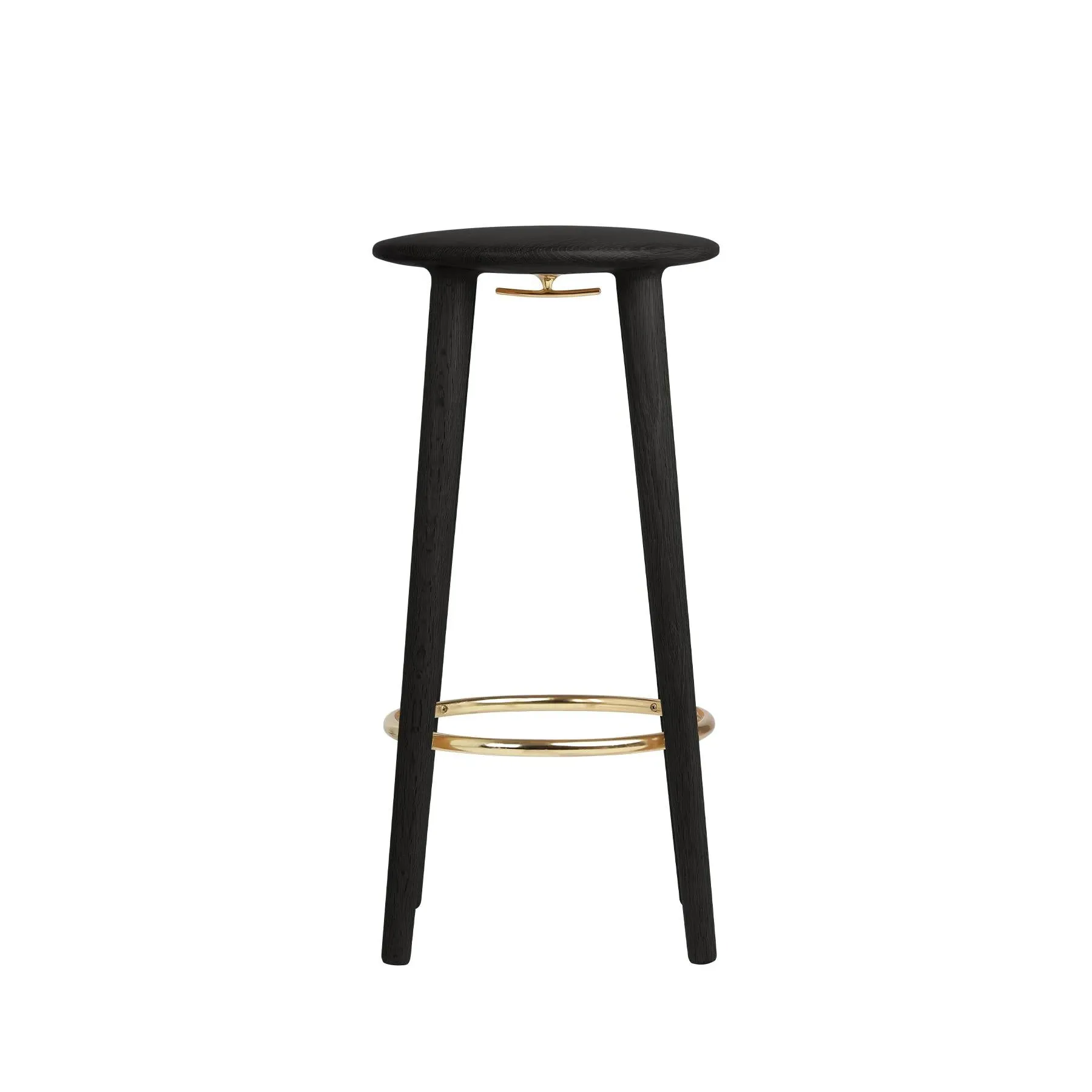The Socialite Bar Stool with Footrest - Black Oak image