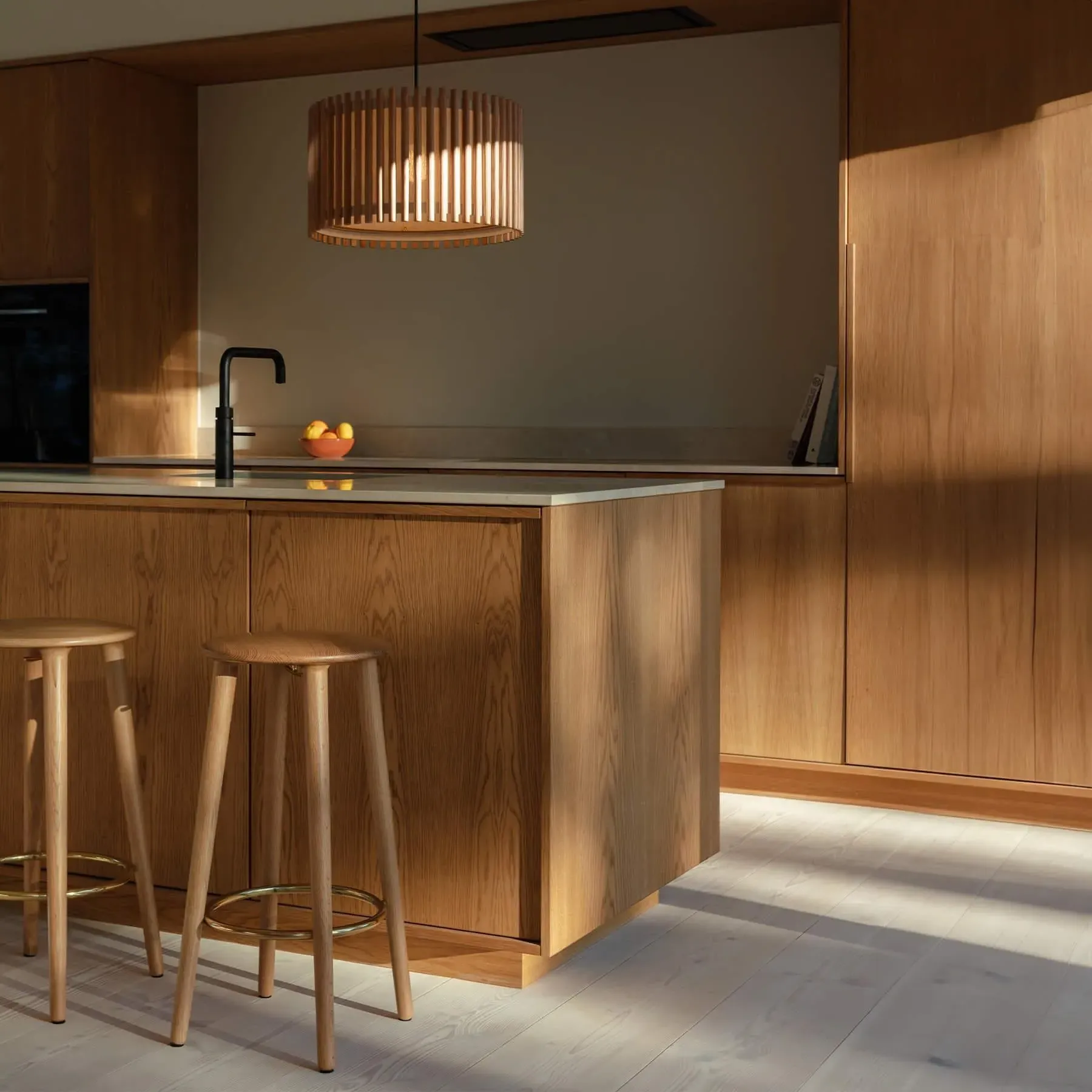 The Socialite Bar Stool with Footrest - Dark Oak