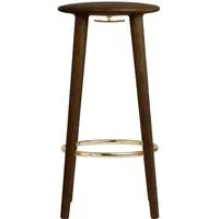 The Socialite Bar Stool with Footrest - Dark Oak