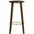 The Socialite Bar Stool with Footrest - Dark Oak
