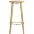 The Socialite Bar Stool with Footrest - Oak