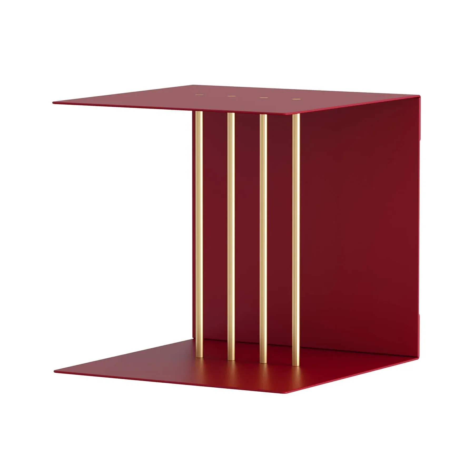 Wall Shelf with Thin Bars - Blue, Metal