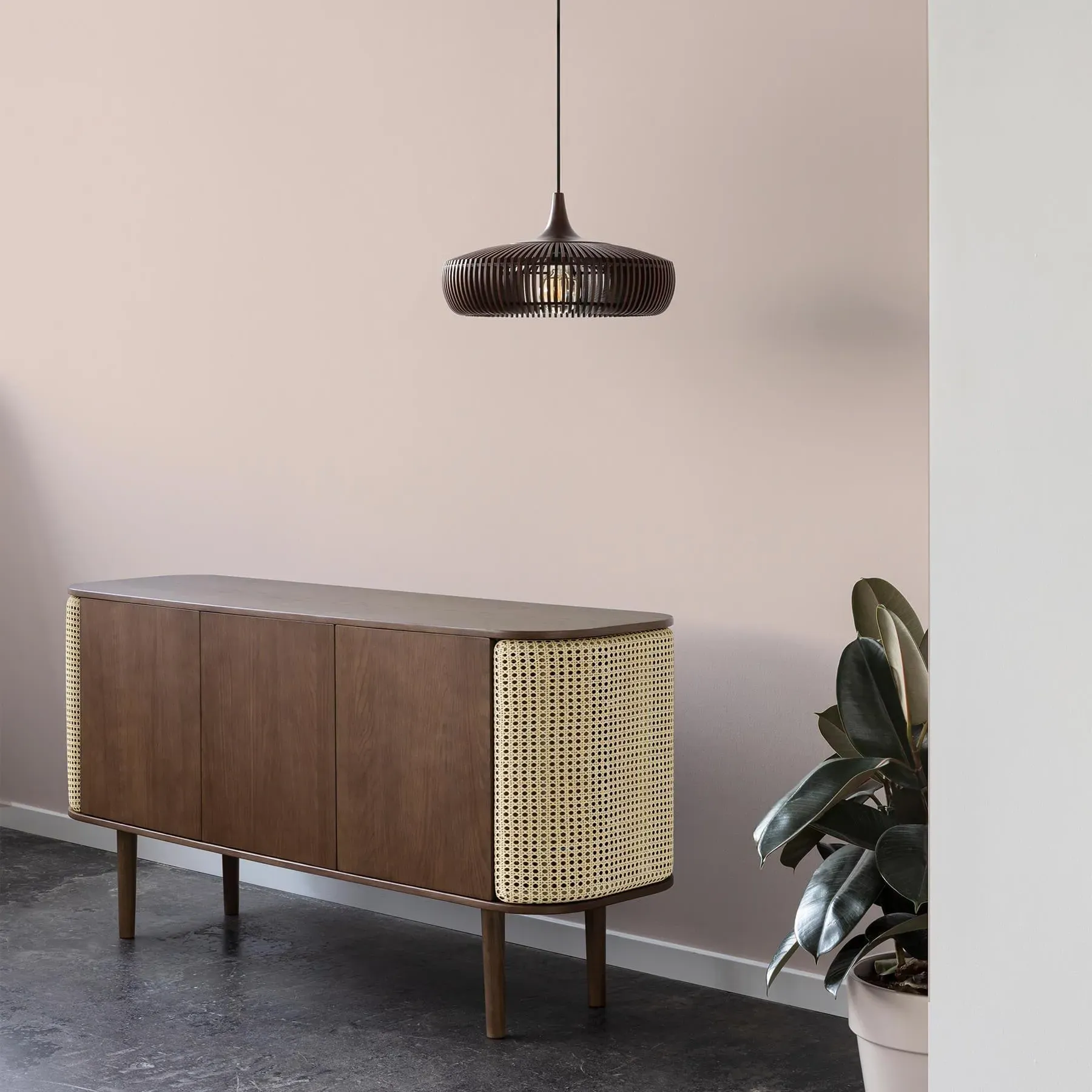 Wood Pendant Light - Black Oak, Veneer