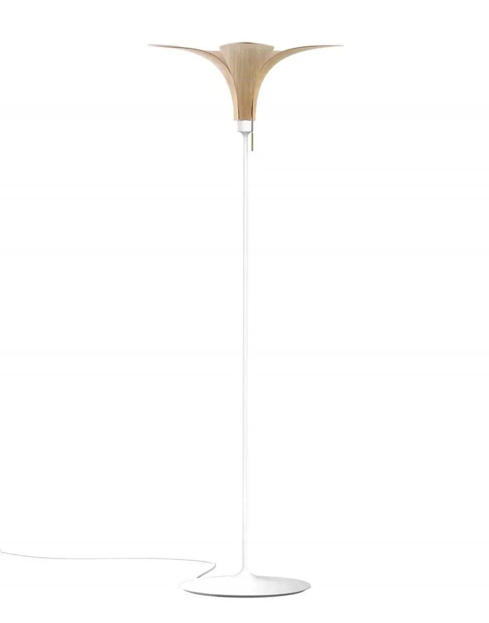Wooden Floor Lamp with Shade - Dark Oak, Wood