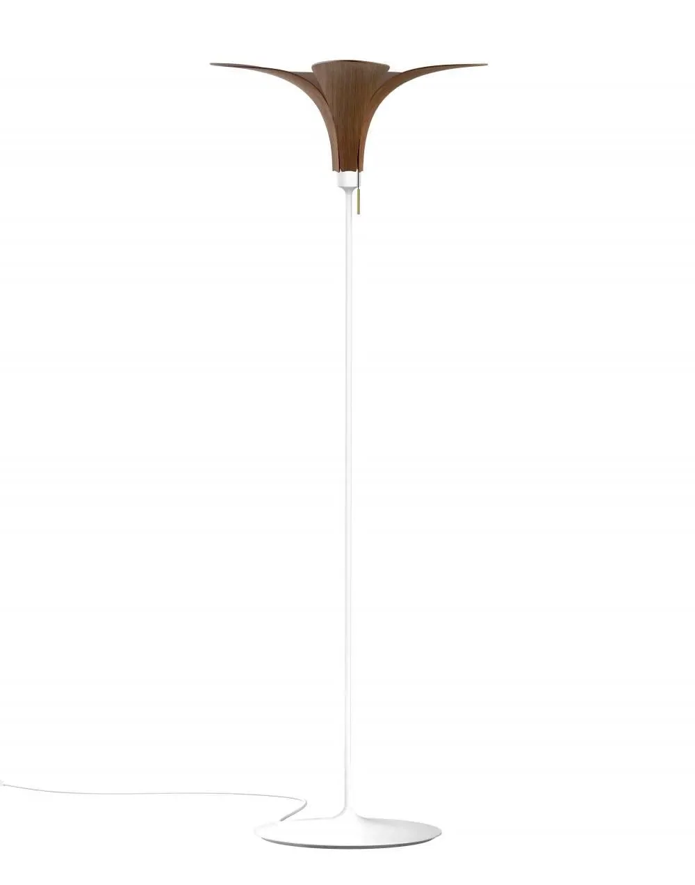 Wooden Floor Lamp with Shade - Dark Oak, Wood