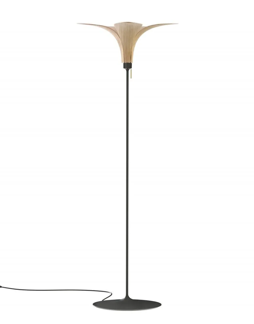 Wooden Floor Lamp with Shade - Oak, Wood