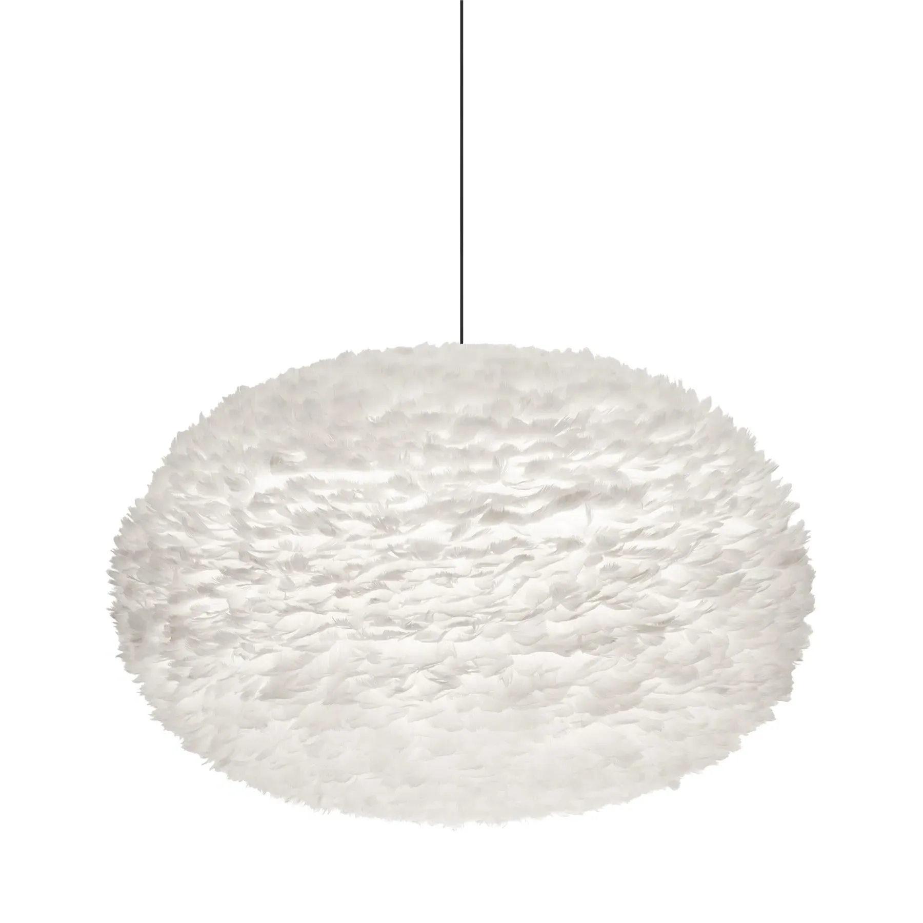 XXL Pendant Light with Feathers - Black