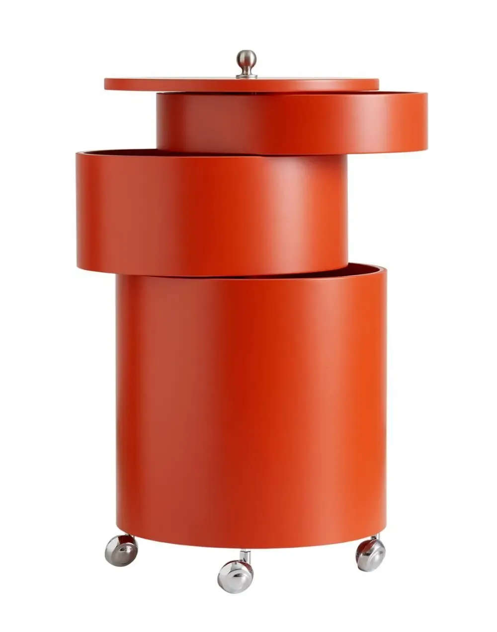 Barboy Storage Table with Castors - Orange