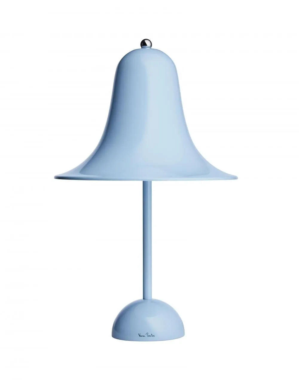 Bell-Shaped Table Lamp - Light Blue