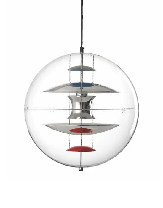 Large Globe Pendant Light - Aluminium, Acrylic