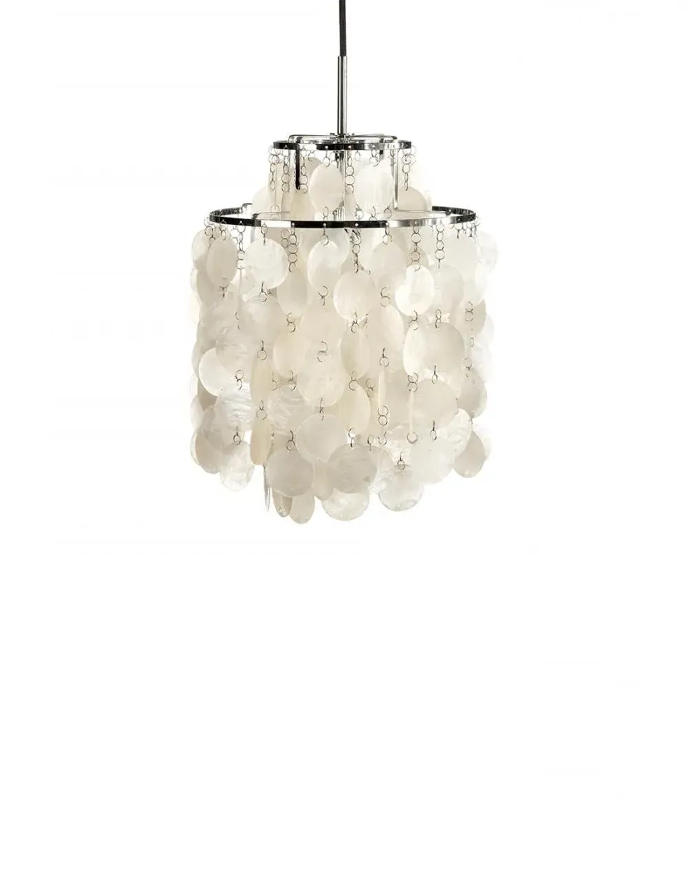 Large Pendant Light with Cascading Discs - Metal