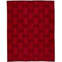 Patterned Throw Blanket - Burgundy