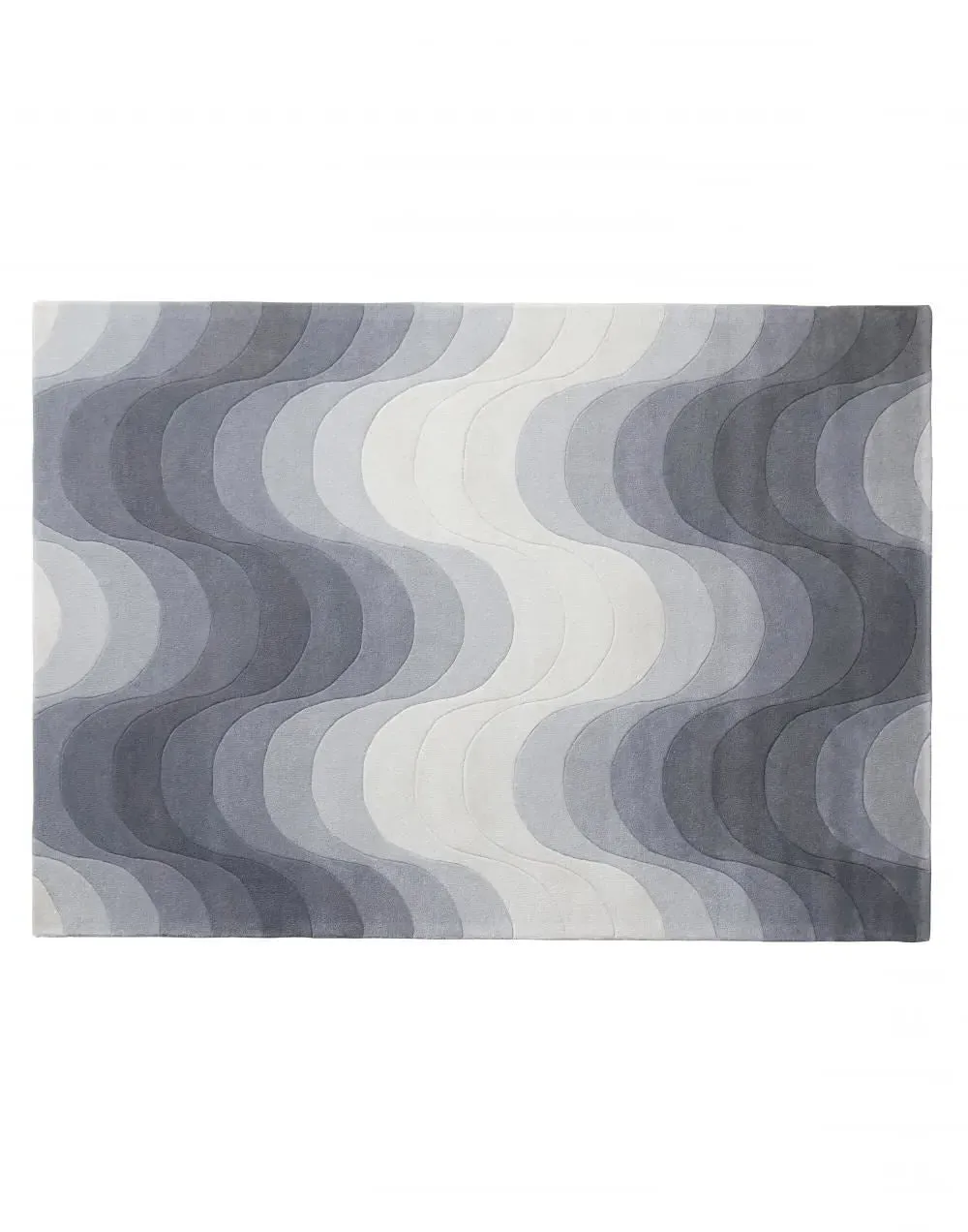 Rectangular Rug with Organic Pattern - Grey image