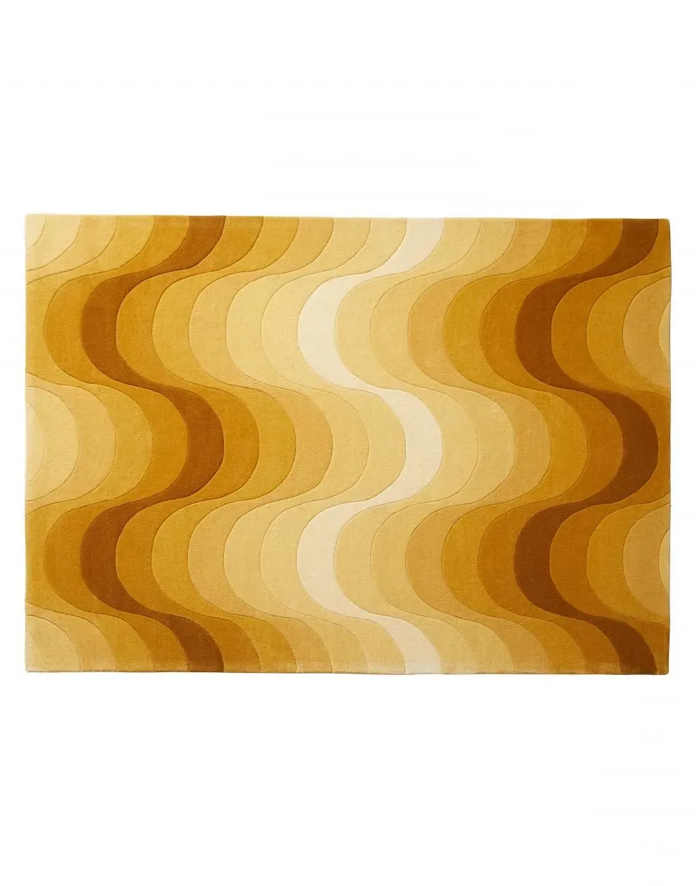 Rectangular Rug with Organic Pattern - Orange