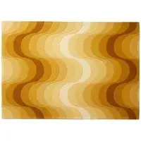 Rectangular Rug with Organic Pattern - Yellow