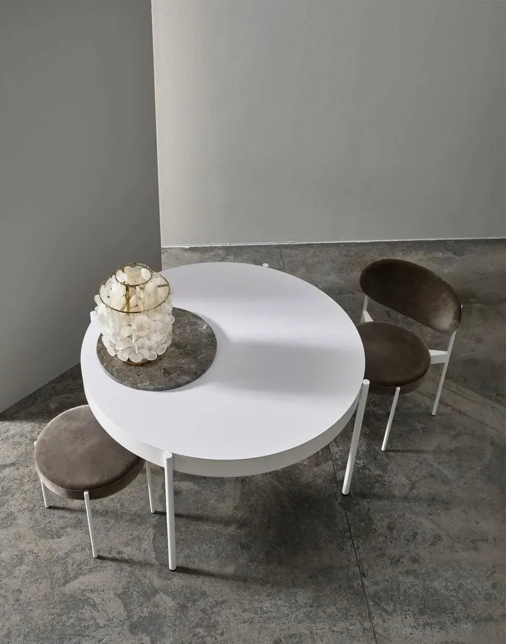 Series 430 Small Round Dining Table - White