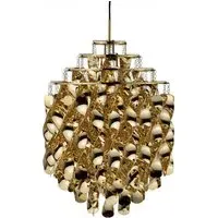 Spiral Pendant Light - Gold, Chrome