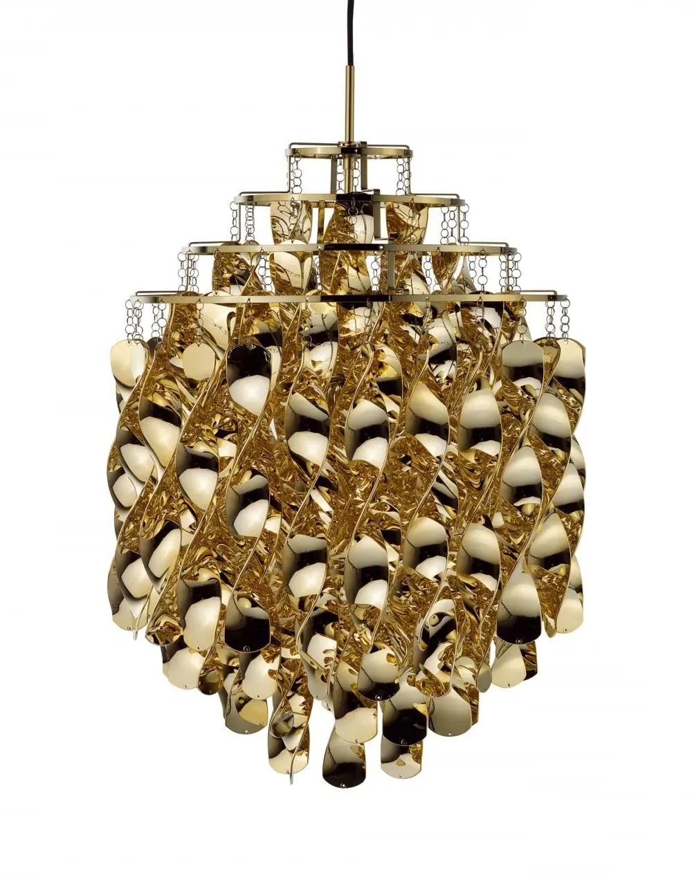 Spiral Pendant Light - Silver, Chrome