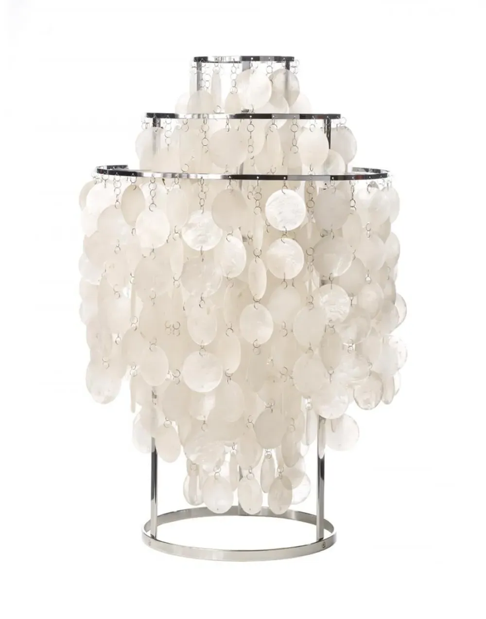 Table Lamp with Cascading Discs - Brass, Metal