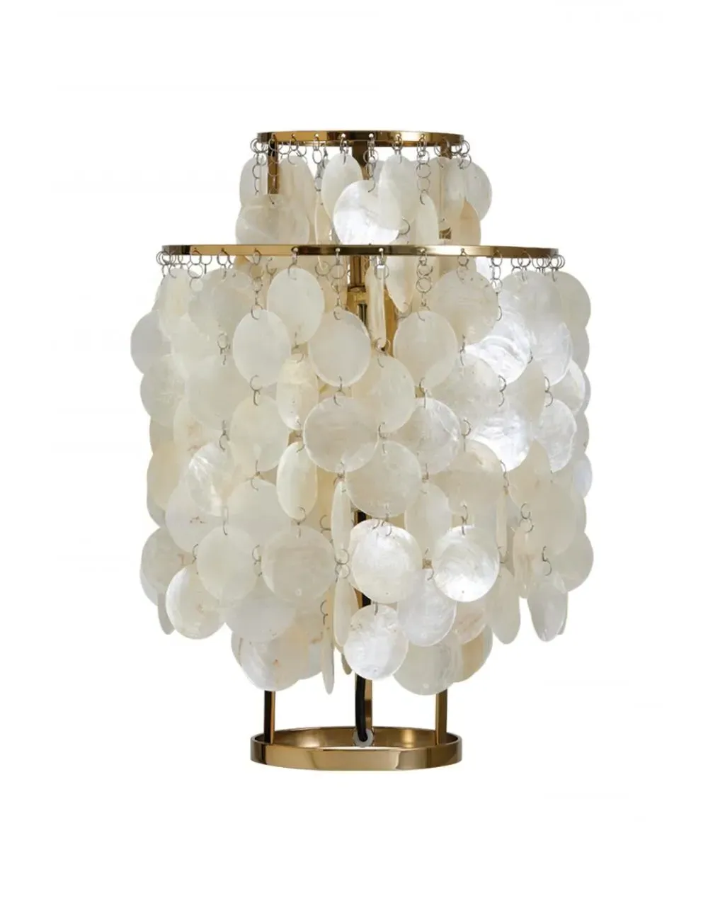 Table Lamp with Cascading Discs - Brass, Metal image