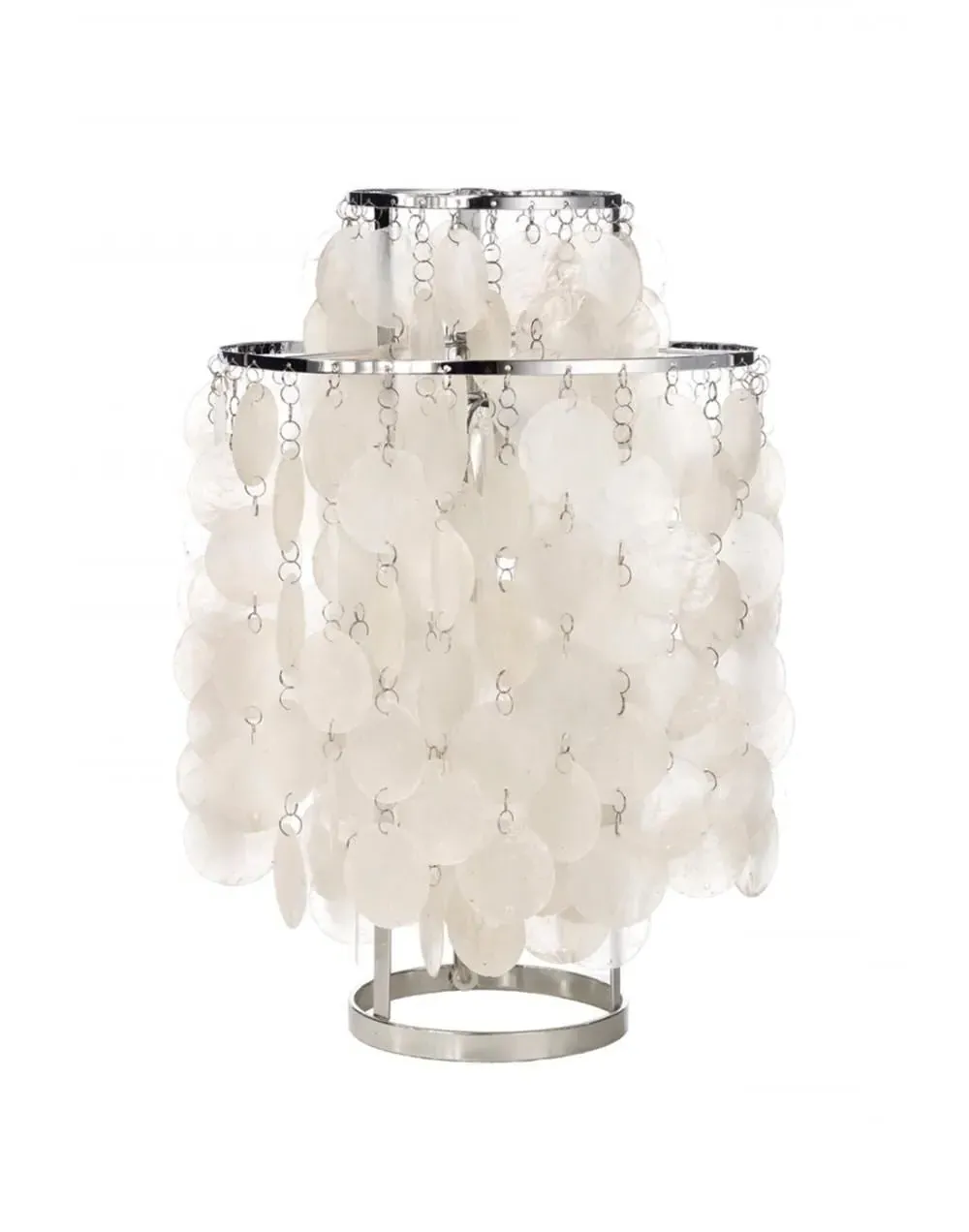 Table Lamp with Pearl Discs - Chrome, Metal image