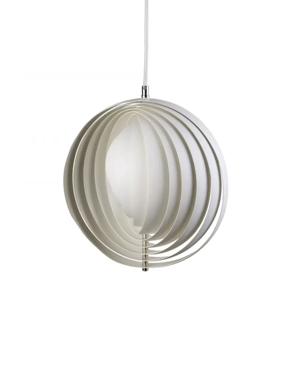 XXXL Pendant Light with Lamellae - White, Metal
