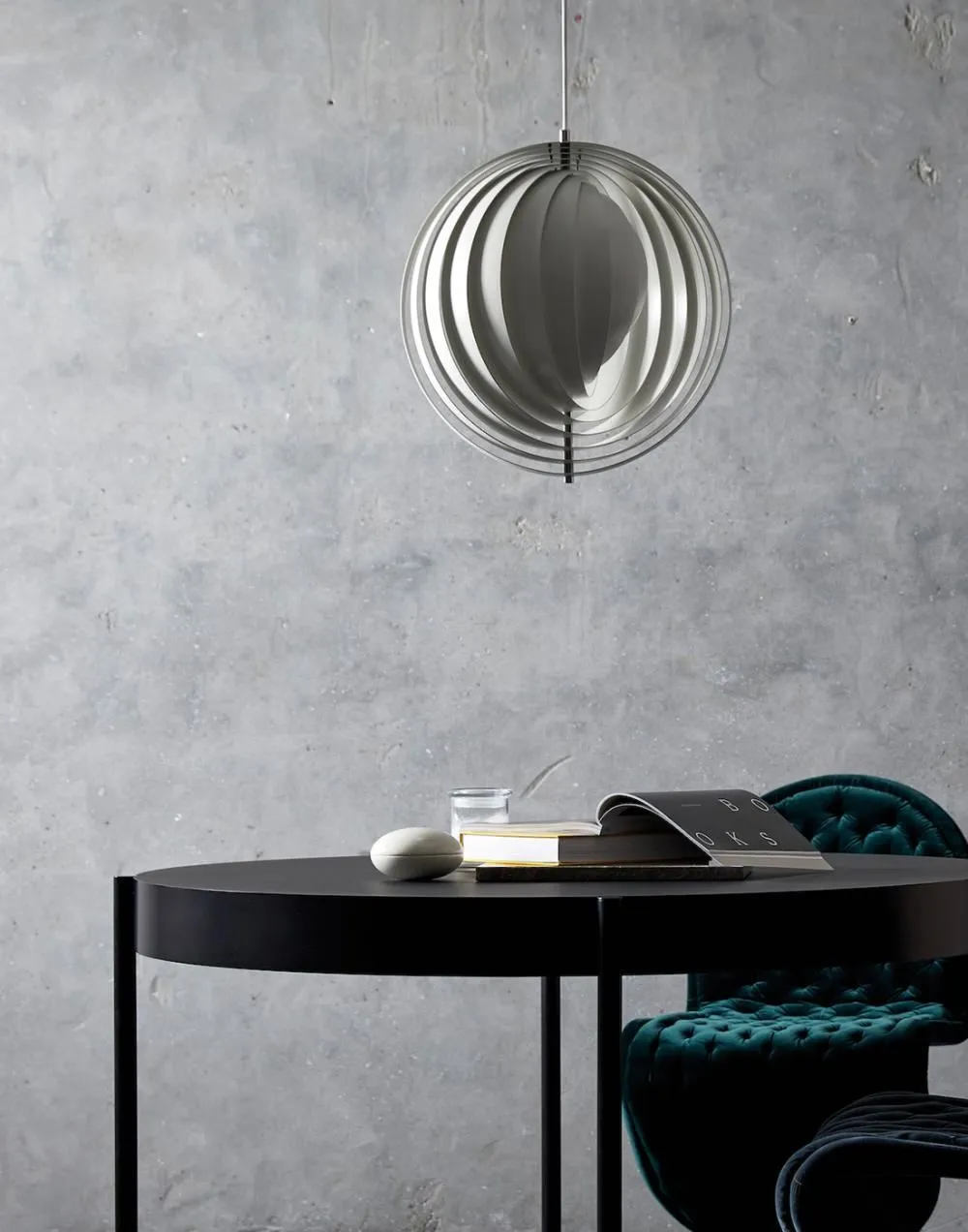 XXXL Pendant Light with Lamellae - White, Metal