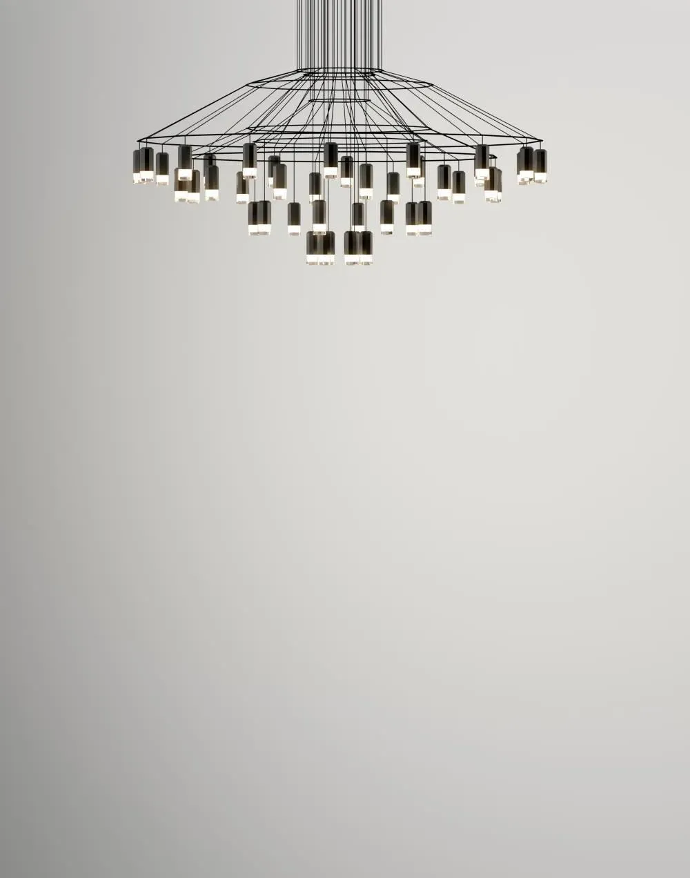 42-Light Chandelier - Black Cable image