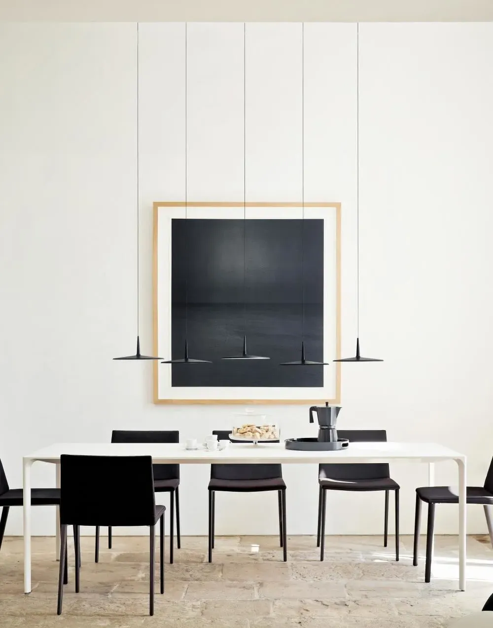 5-Light Pendant Cluster Light - White