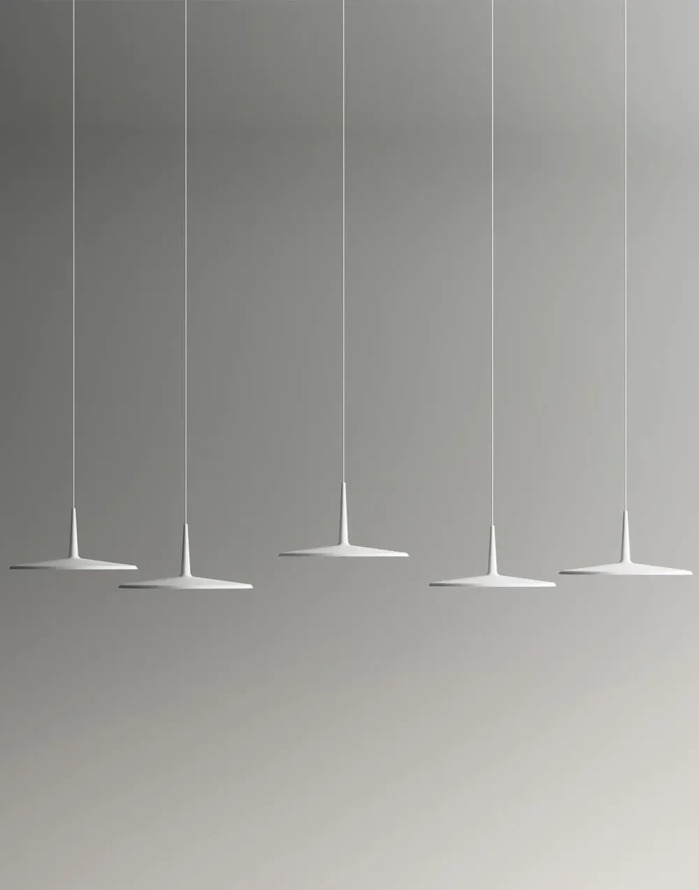 5-Light Pendant Cluster Light - White