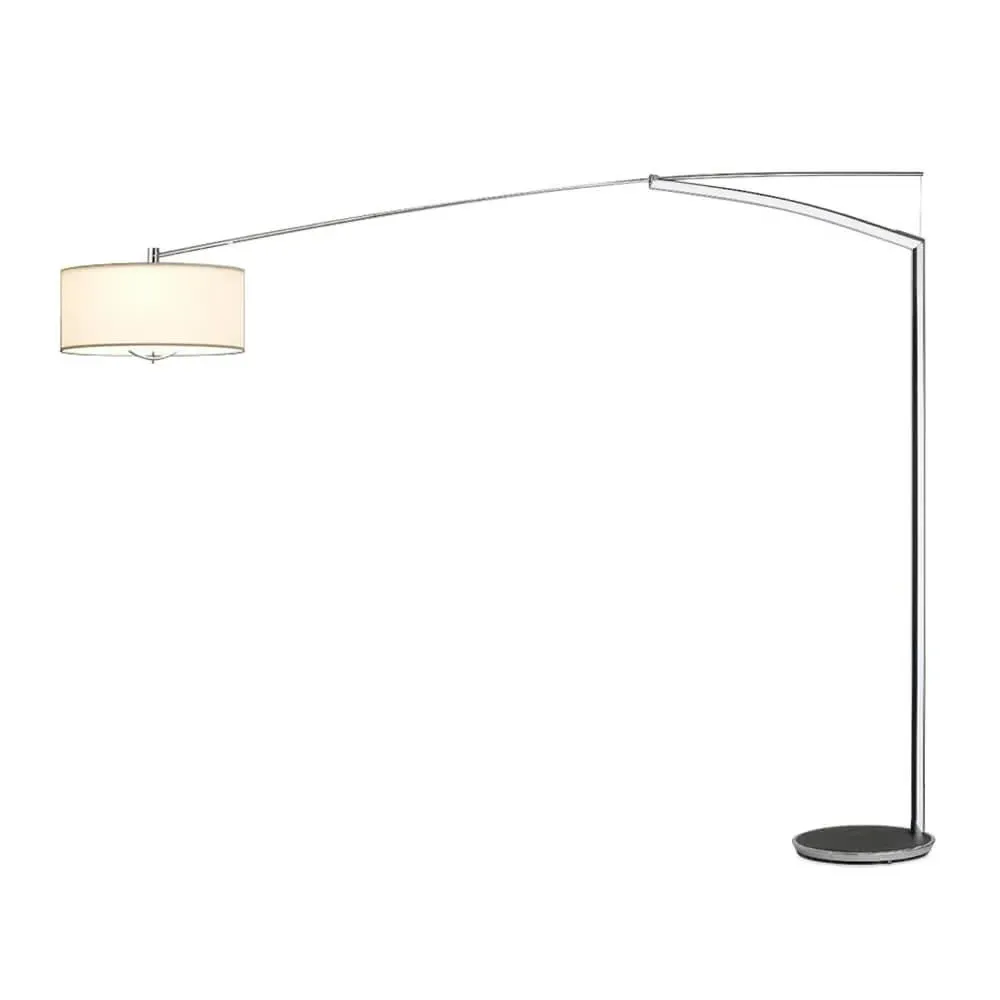 Adjustable Floor Lamp with Dimmer - Chrome
