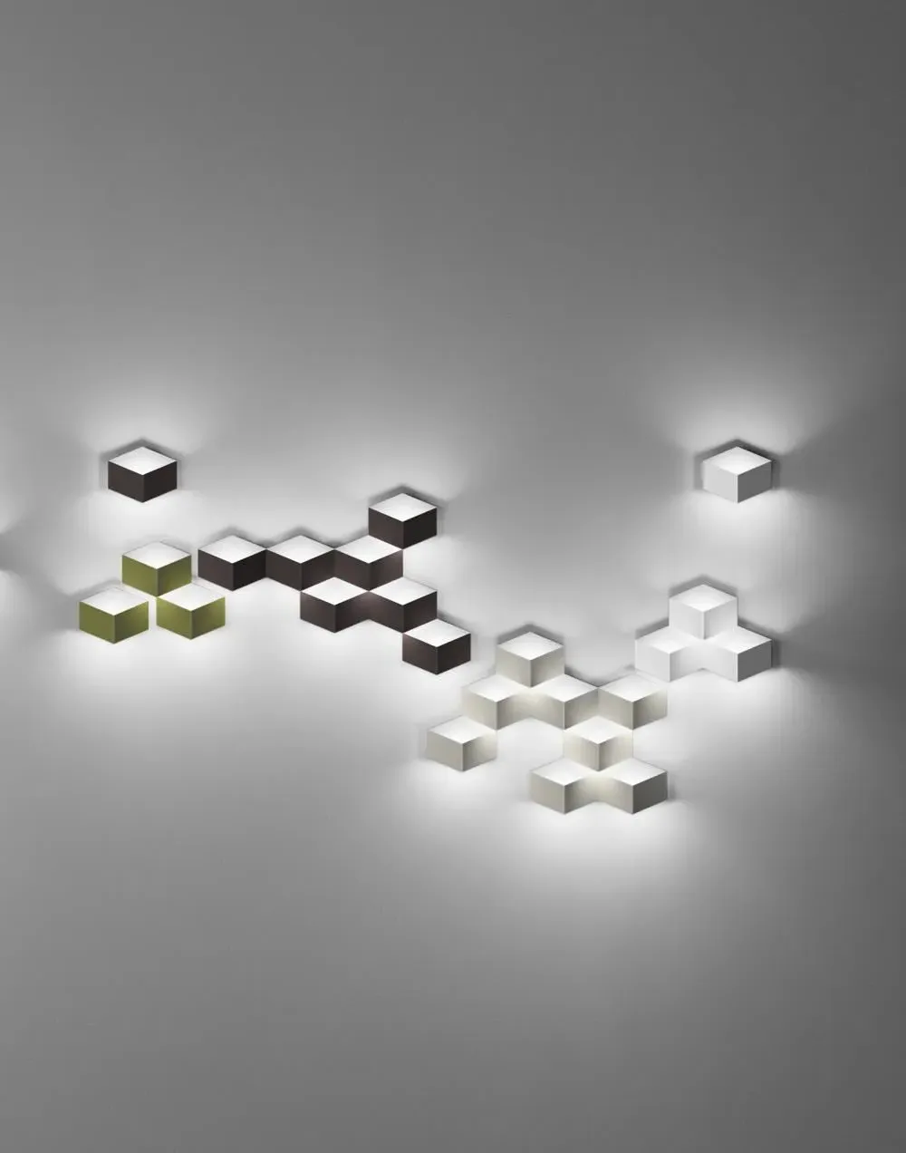 Chevron Wall Light with Geometric Design - Chocolate