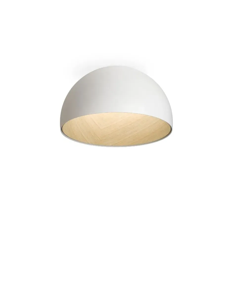 Duo Ceiling Light - Cream, Oak & Aluminium image