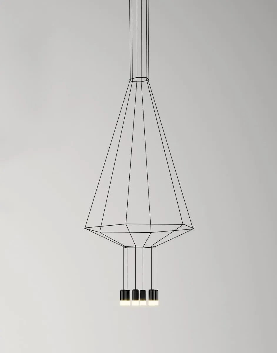 Extra Small 6-Light Chandelier - Black Cable image