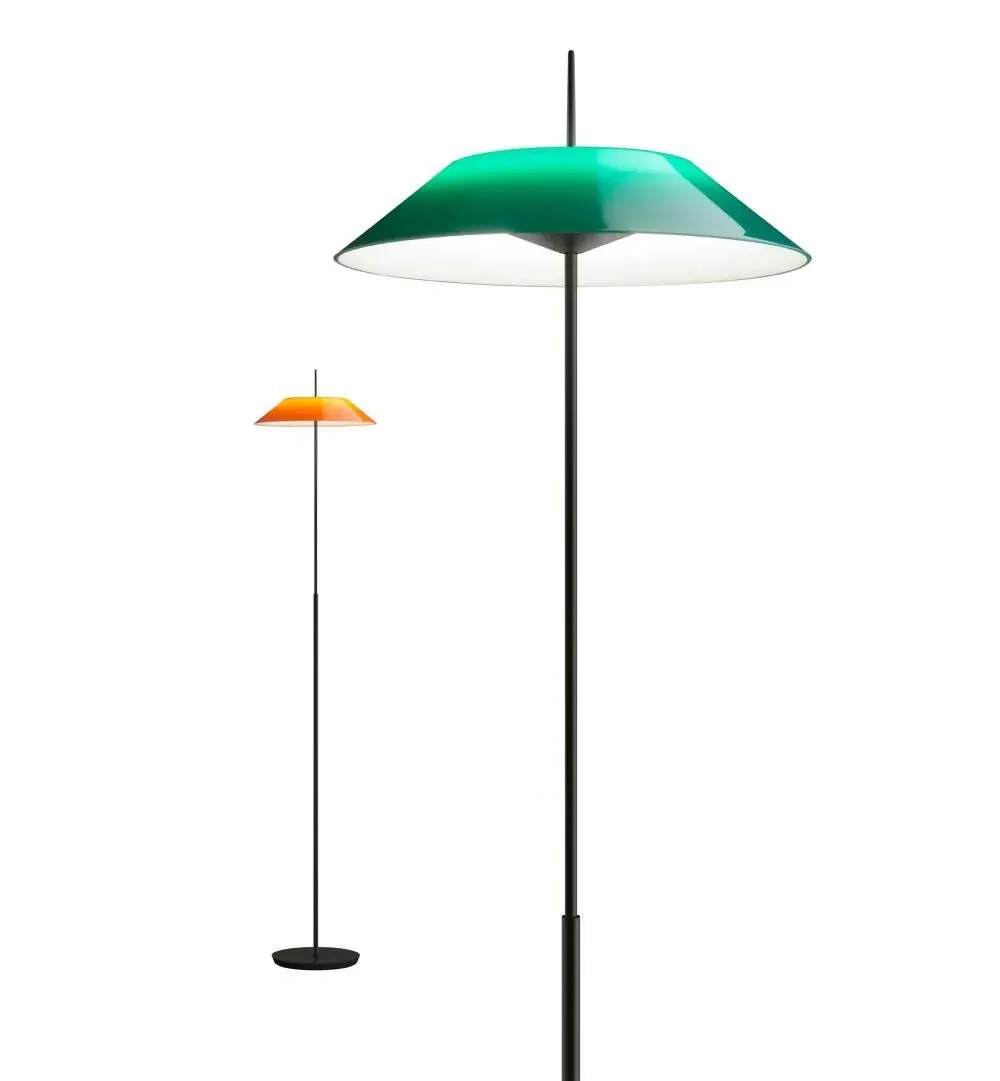 Floor Lamp with Touch Dimmer - Orange, Steel