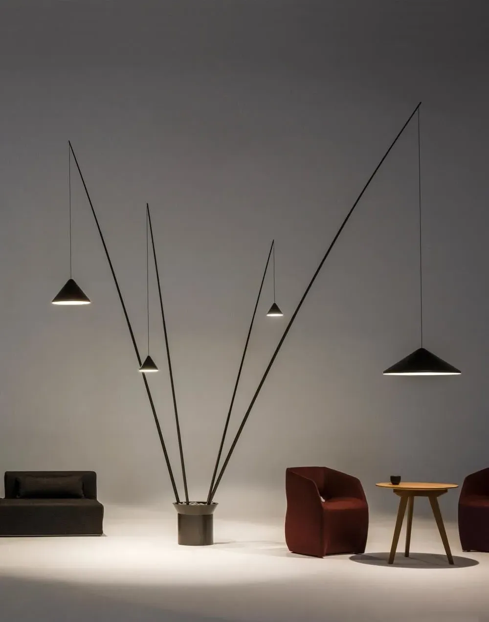 Floor Light with Adjustable Shades - Beige