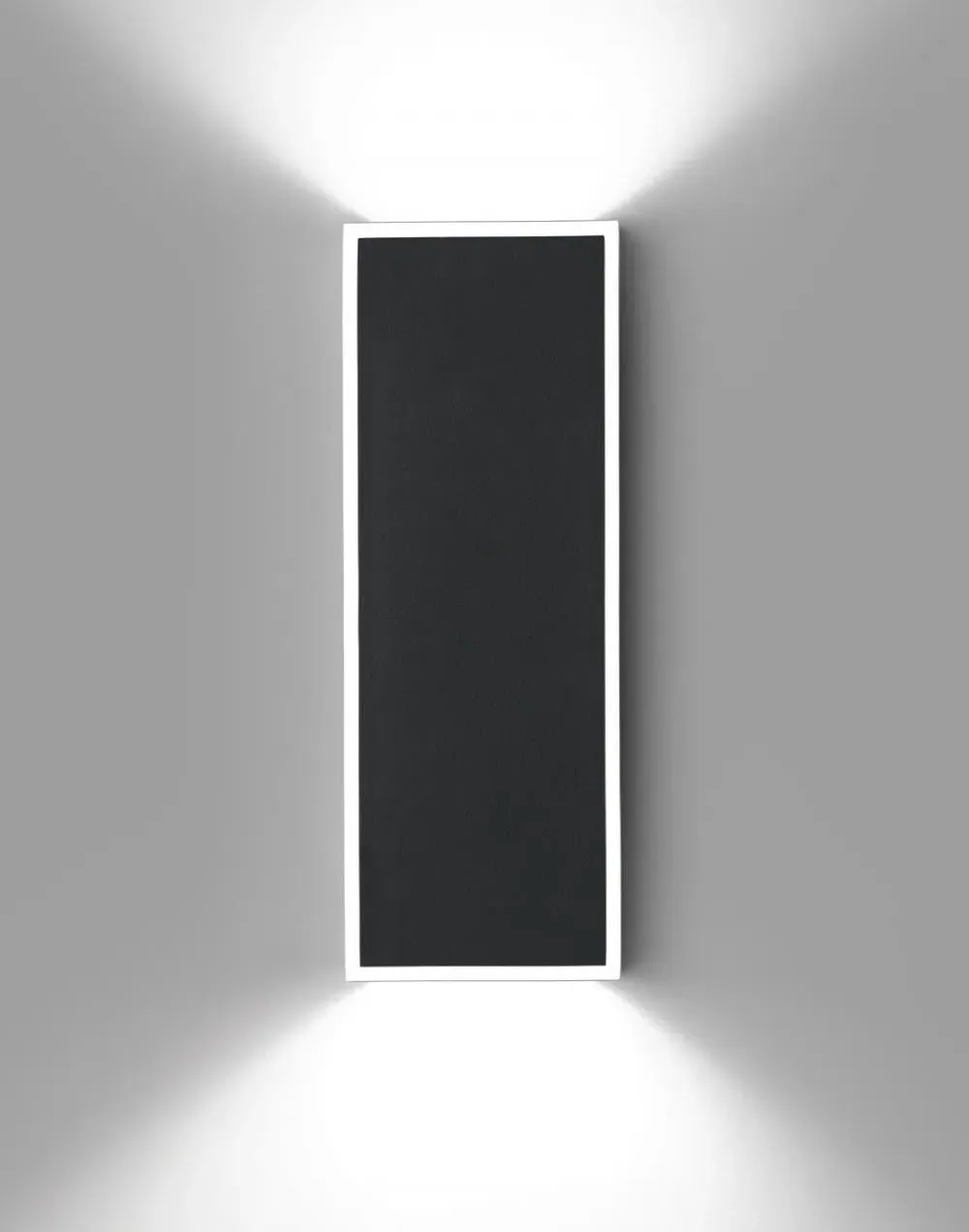 Flush Wall Light with LED - Black, Chrome image