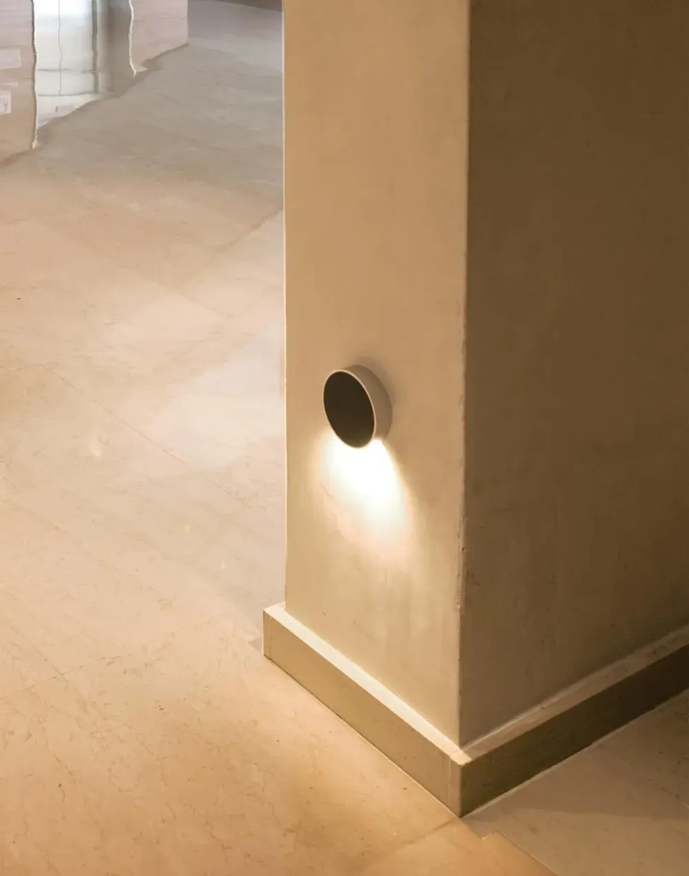 Flush Wall Light with LED - Graphite