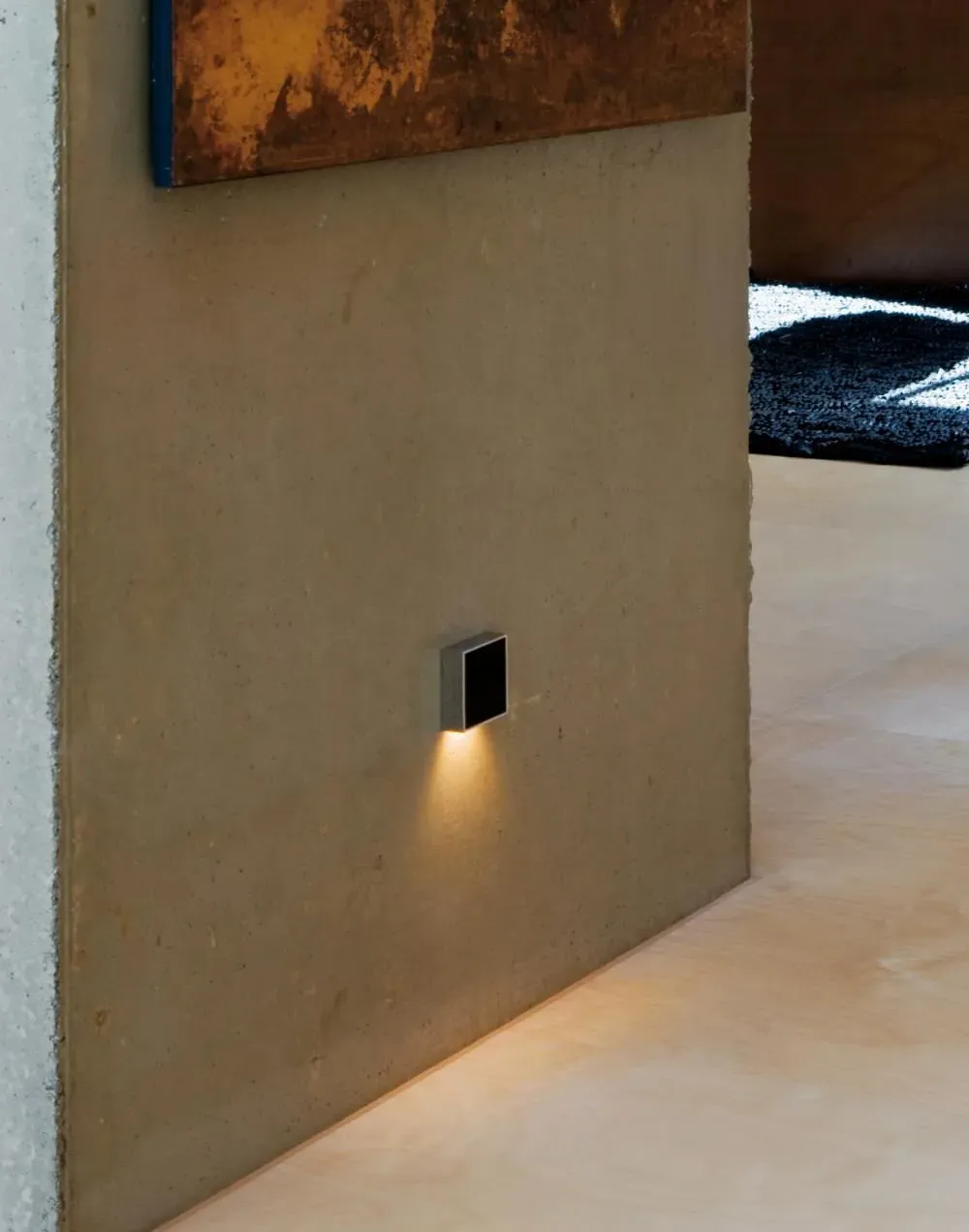 Flush Wall Light with LED - Graphite