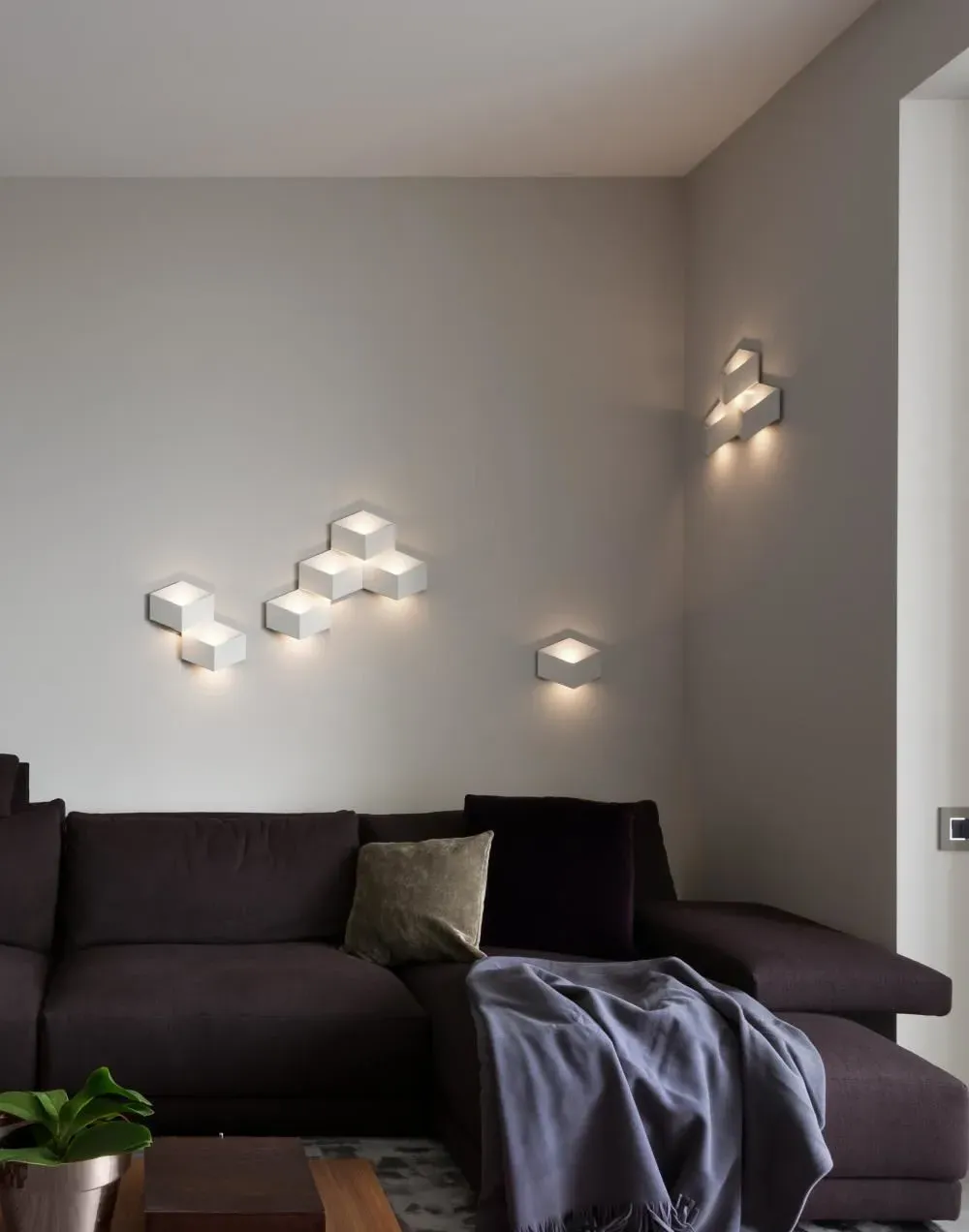 Fold Chevron Wall Light - Off-White