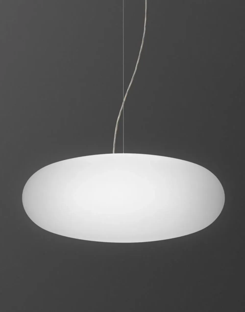 Large Pendant Light - White, Opal Glass image