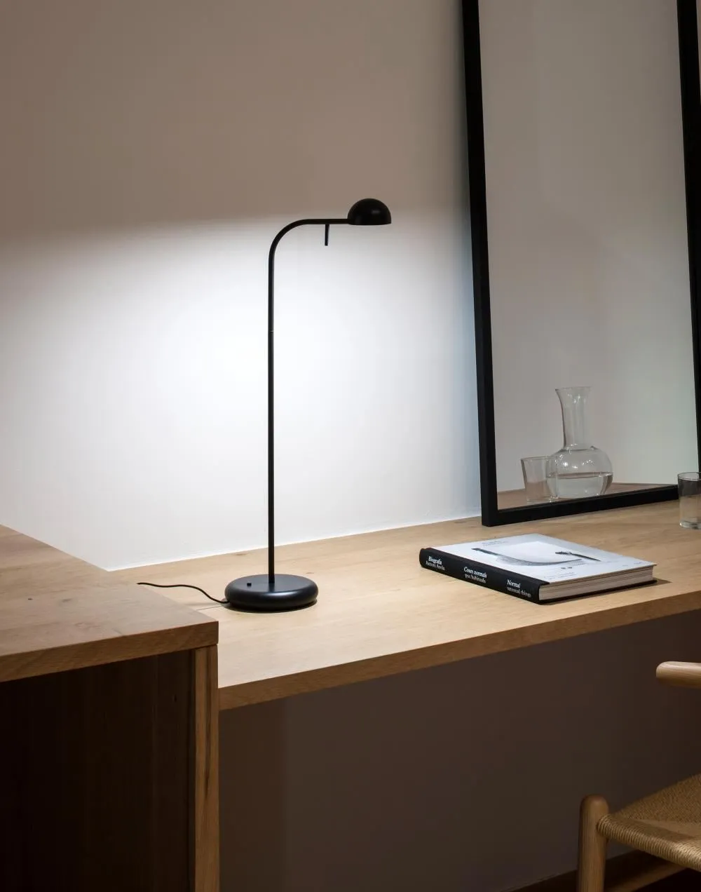 Large Table Lamp with Adjustable Head - Cream