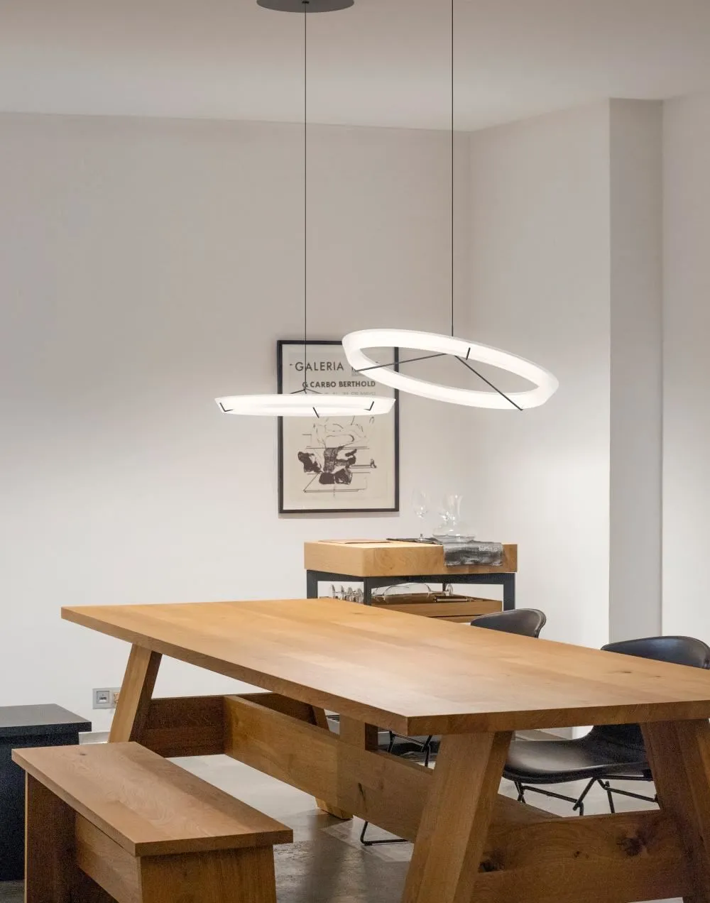 Linear Pendant Light 2351 - Black, Steel