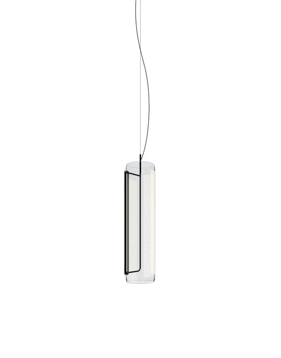 Pendant Light with Glass Tube - Clear Glass